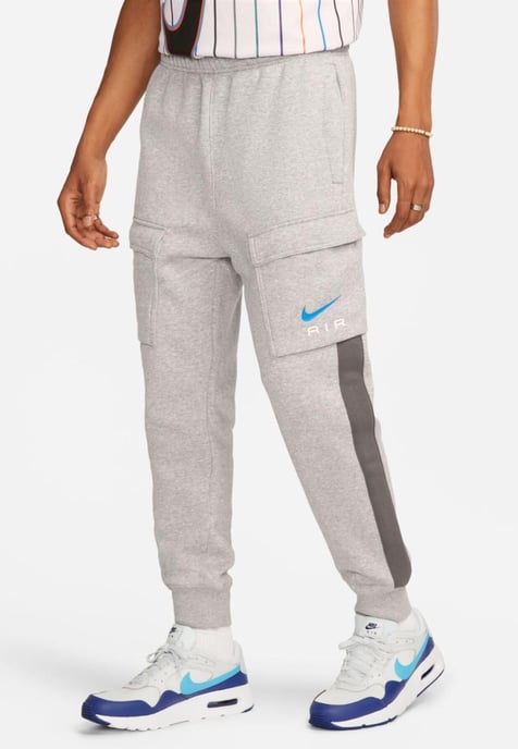Nike Air Herren Fleece BB Crewneck Trainingsanzug in Grau - Image 5