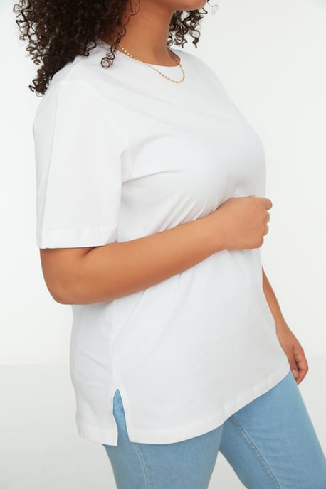 Cool Comfort Plus Size T-Shirt in Weiß - Image 3