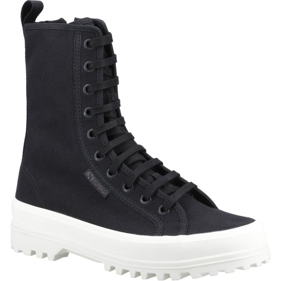 Superga 2641 Alpina High Baumwollmischung Damen Schwarz Stiefel - Image 1