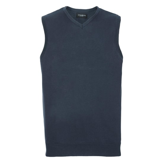 Russell Collection Herren Strick-Pullunder mit V Ausschnitt (Marineblau) - Image 1
