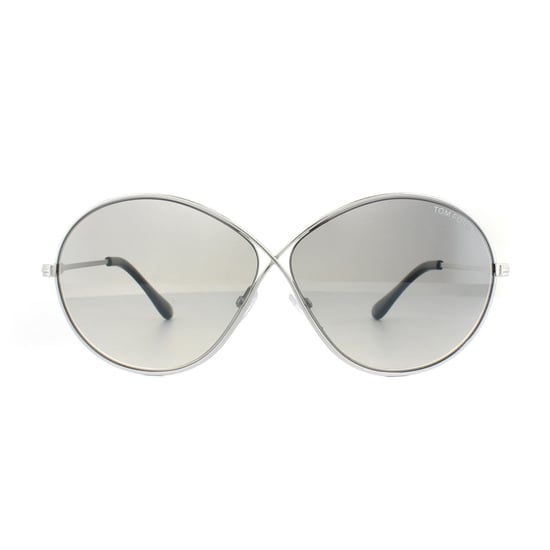 Tom Ford Sonnenbrille 0564 Rania 02 18C Glänzend Rodium Rauch Grau Spiegel - Image 1