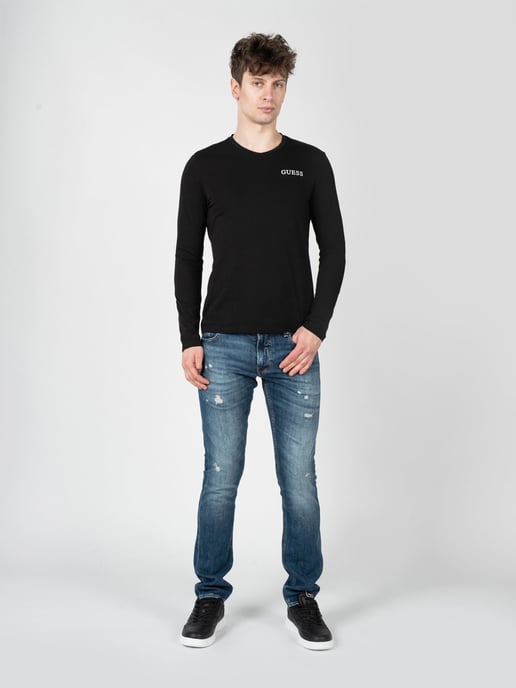 Guess Longsleeve Herren schwarz - Image 2