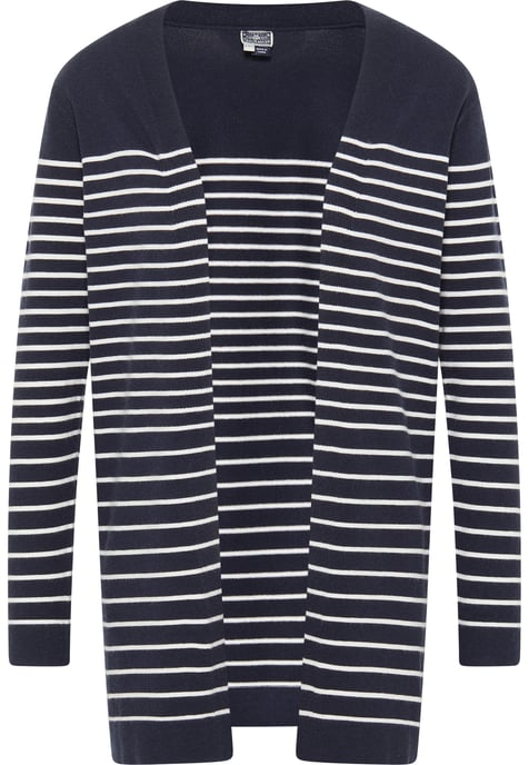 Dreimaster Cardigan Damen Marine Wollweiss - Image 1