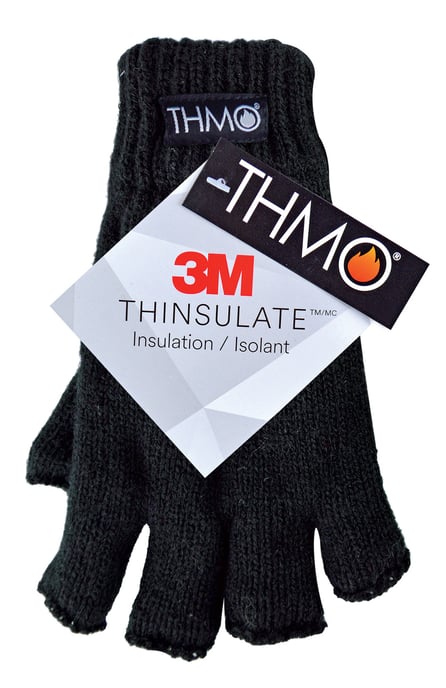 Kinder Winter Fingerlose Handschuhe | THMO | Thermal Warm Fleece gefüttert Thinsulate Handschuhe für Kinder - Schwarz - Image 2