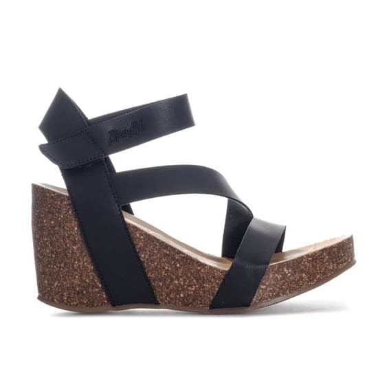 Women's Blowfish Malibu Hydra Wedge Sandals Black UK 4in Black