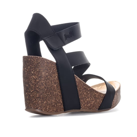 Women's Blowfish Malibu Hydra Wedge Sandals Black UK 4in Black
