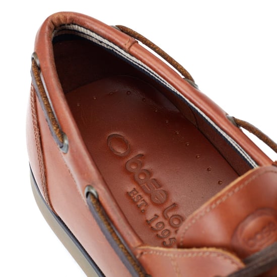 Base London Stern Herren Bootsschuhe aus gebranntem Tan-Leder - Image 6