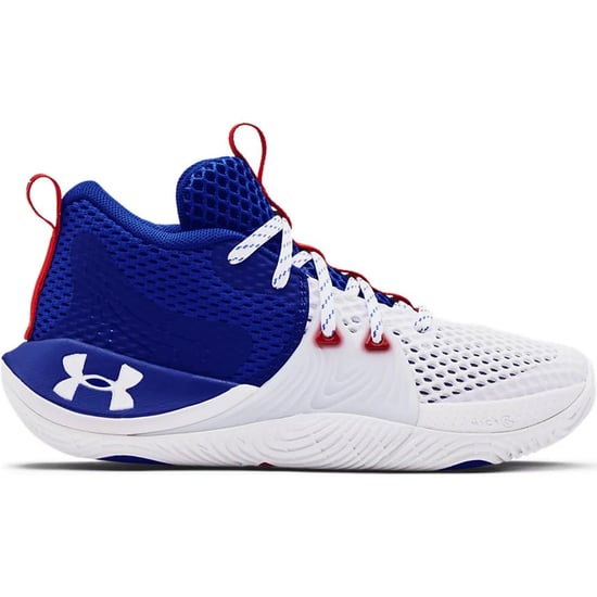 Under Armour GS Embiid 1 Kids White/Blue Basketball Trainers