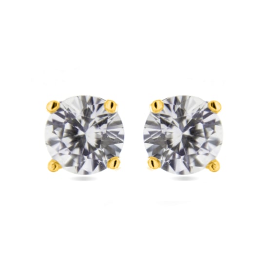 Luxenter Sterling Silber 925 Ohrringe mit rhodiniertem Brillant Zirkonia - Basic - Image 1