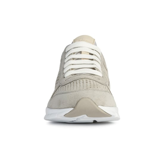 Geox D Sukie B Leder Damen Hellgrau Turnschuhe - Image 6