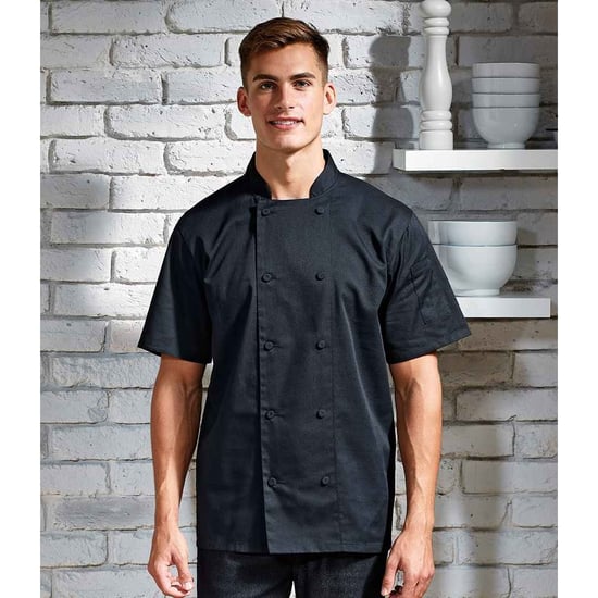 Premier - "Coolchecker" Kochjacke für Herren/Damen Unisex (Schwarz) - Image 2