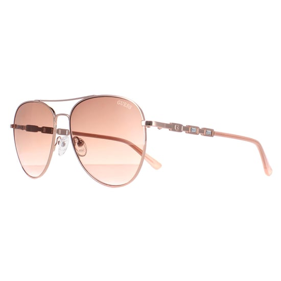 Guess Aviator Womens Glänzend Rose Gold Braun Gradient GF6143 - Image 2