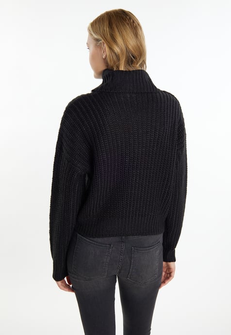 Mymo Strickpullover Damen schwarz - Image 4