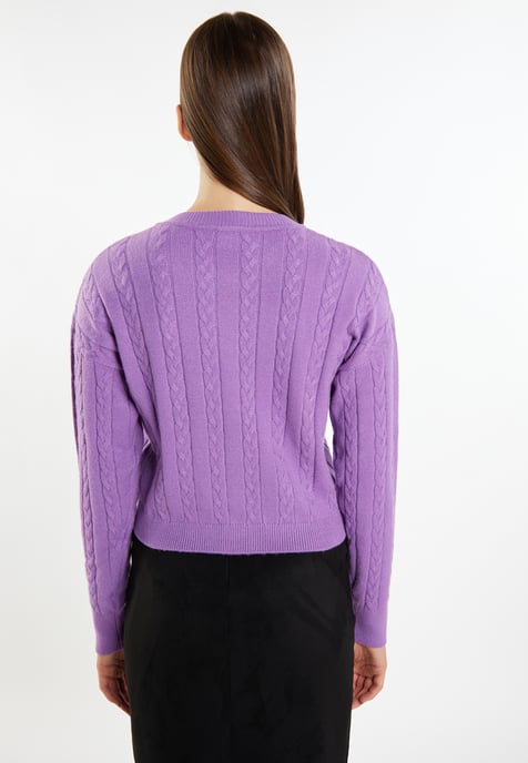 Mymo Strickjacke Damen violett - Image 4