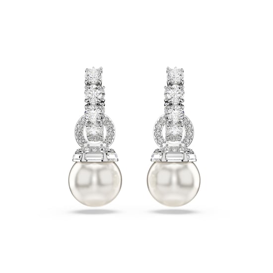 Swarovski 'Matrix Pearl' Damen-Ohrgehänge aus Metalllegierung - Silber 5691716 - Image 2