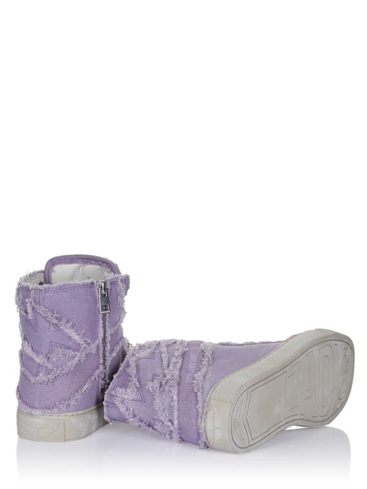 Zadig Voltaire High Flash Canvas Schuhe lila - Image 3