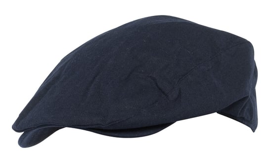Flache Herrenmütze aus Leinen in Creme & Denim - Denim Blue - Image 1
