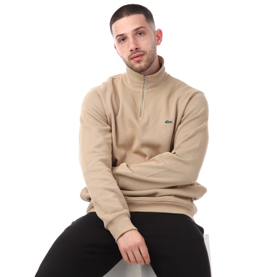 Sweat zip col montant Lacoste Pour Homme en Marron - Image 4