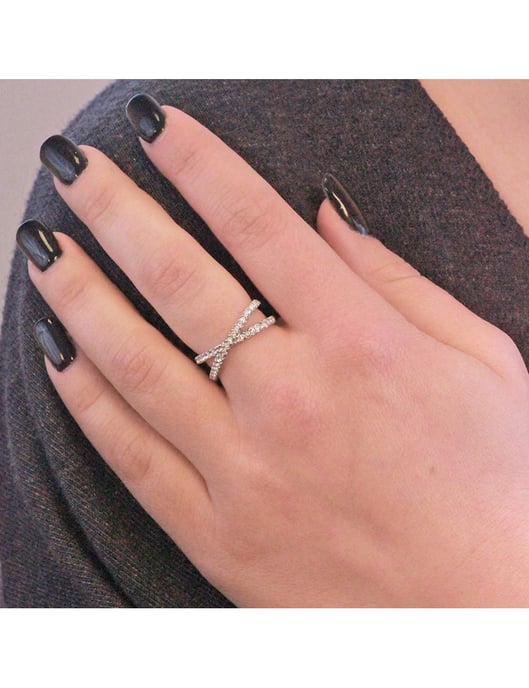 X Ring - Silber und Kristall - Image 2