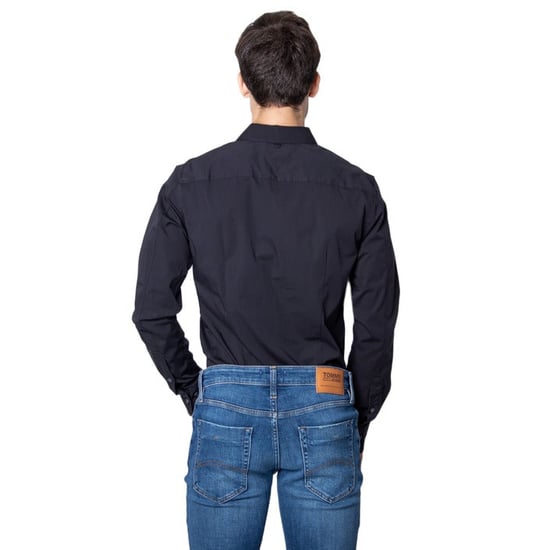 Tommy Jeans Overhemden Slim Fit Stretch Black