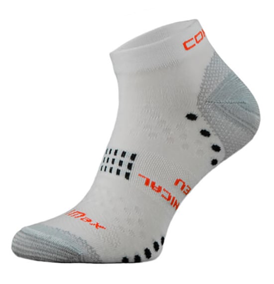Chaussettes Running pour Ete | COMODO | Légères Chaussettes Coolmax Basses - Blanc - Image 1