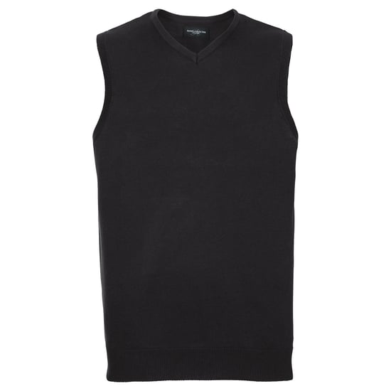 Russell Collection - Sweatshirt V-Ausschnitt für Herren Ärmellos (Schwarz) - Image 1