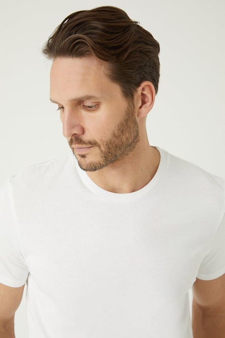 White 3 Pack Crew Neck T-shirts - Image 3