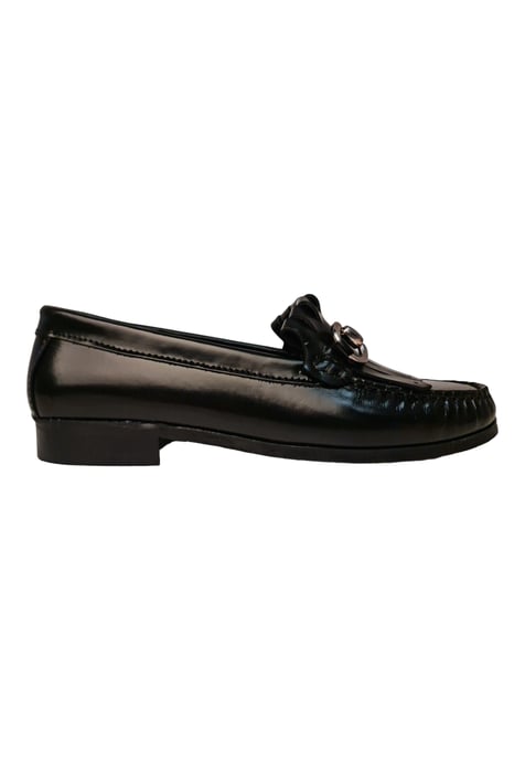 Woman's Mokassin Schuh Melq Farbe Schwarz - Image 1