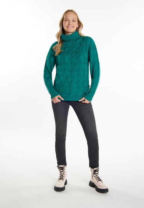 Mymo Strickpullover Damen grün - Image 2
