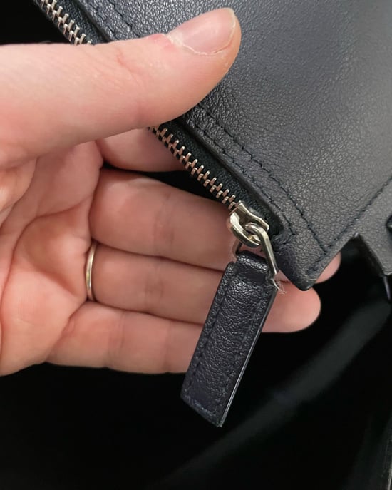 Saint Laurent Bold Shopper-Tasche aus schwarzem Kalbsleder - Image 6