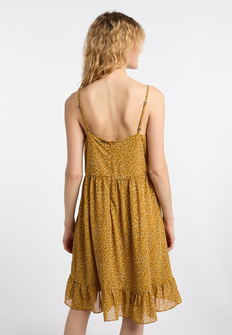 Dreimaster Kleid Damen Dunkelgelb Mehrfarbig - Image 4