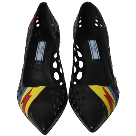 Prada Resort 2016 Perforierte Spitzenschuhe aus mehrfarbigem Leder - Image 2