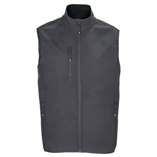 SOLS Herren Falcon Softshell Recycled Body Warmer (Holzkohle) - Image 1