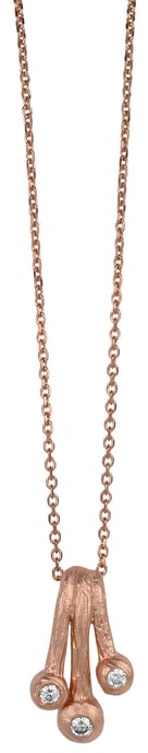 Orphelia Damen 925 Sterling Silber Set: Kettenanhänger + Ohrringe - Rosé SET-5233/1 - Image 4