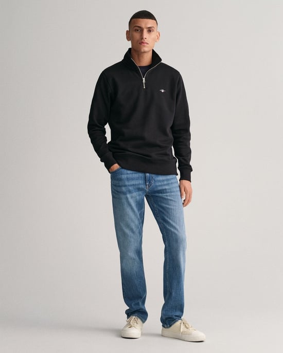 Gant Regular Shield Half Zip Sweat Sweatshirt - Image 4