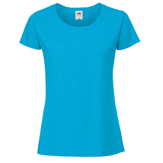 Fruit Of The Loom Damen/Damen Ringspun Premium T-Shirt (Azurblau) - Image 1