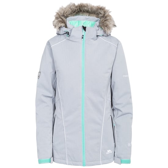 Trespass Womens/Ladies Caitly Hooded Touch Fastening Ski Jacket (Platinum)