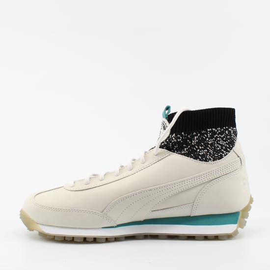 Puma Daily Paper Easy Rider Sock Beige Leather Mens Lace Up Trainers 364548 01