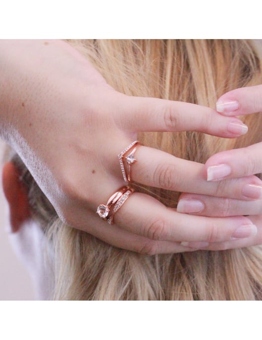 Prestige Ring - Roségold und Kristall - Image 2