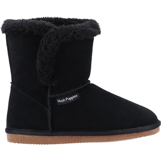 Hush Puppies Womens/Ladies Ashleigh Wildleder Slipper Stiefel (Schwarz) - Image 3