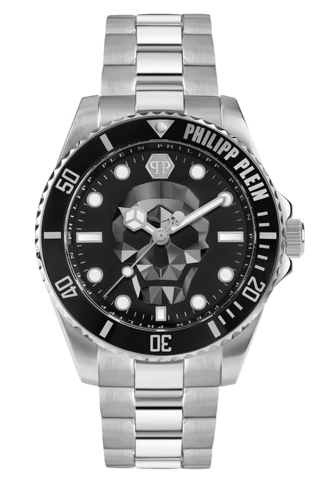 Philipp Plein The $kull Diver Silber Herren Armbanduhr PWOAA0522 - Image 1