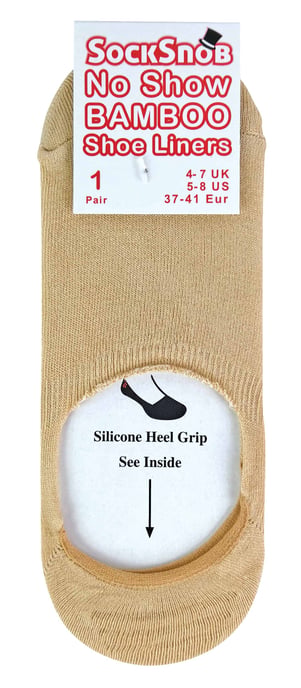 6er Pack Damen Bambus Liner Knöchelsocken mit Grip - Image 2
