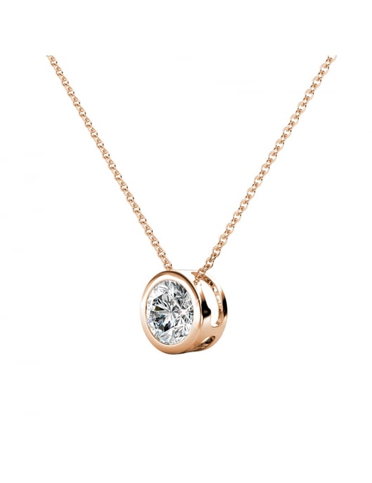 Simplicity Anhänger - Rose Gold und Kristall - Image 3