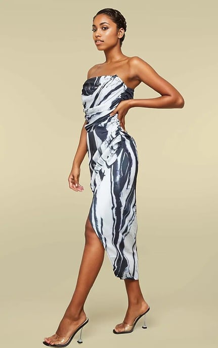 PLT Abstract Print Baundeau Wrap Dress
