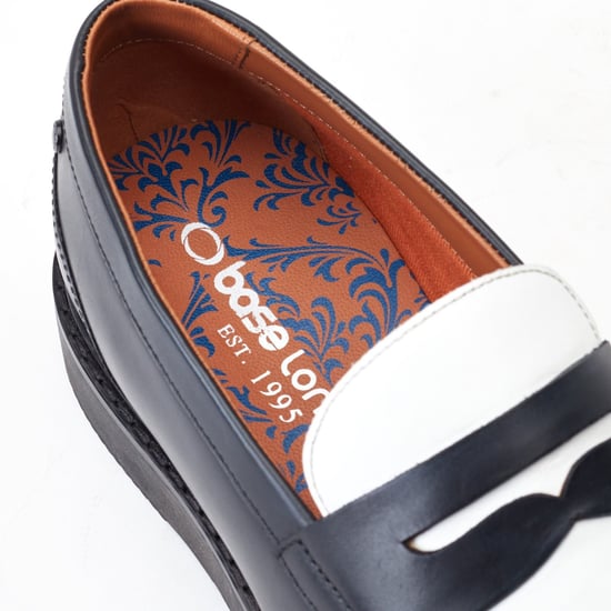 Base London Sid Leder Herrenschuhe Schwarz/Weiß - Image 6