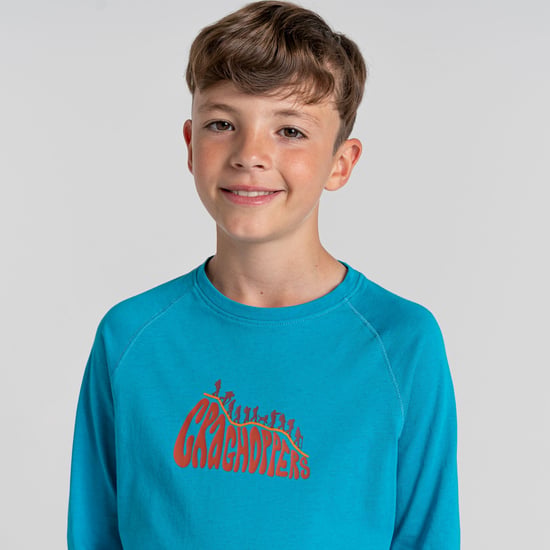Bates LS T-Shirt Scuba Blue Bubble