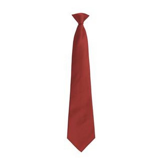 Premier Herren Clip-On-Krawatte, verschiedene Farben (Burgunder) - Image 1