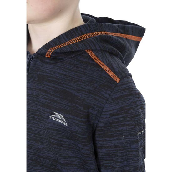 Trespass - Polaire SHAW - Garçon (Bleu marine / Orange Chiné) - Image 5