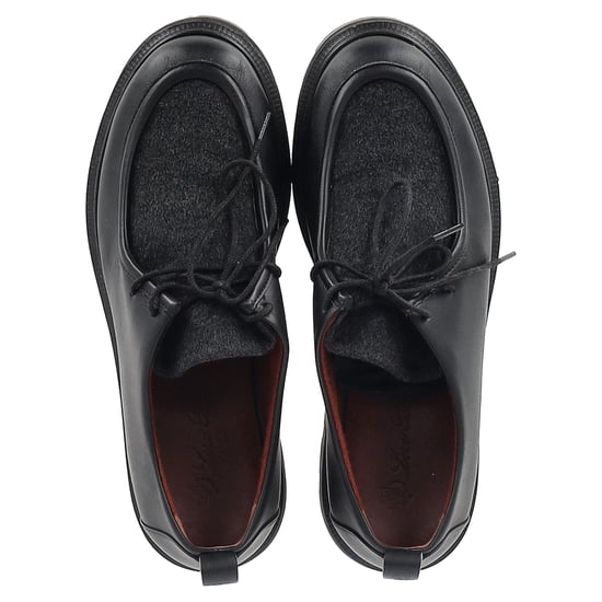 Loro Piana Derby-Schnürschuhe aus schwarzem Leder - Image 3