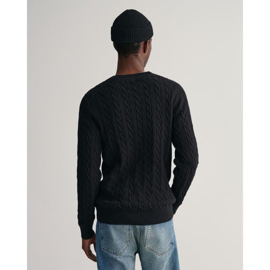 GANT Herren Baumwolle Kabel stricken Rundhalsausschnitt Pullover - Image 4